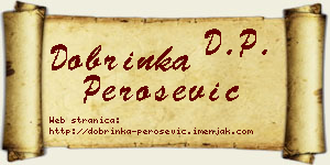 Dobrinka Perošević vizit kartica